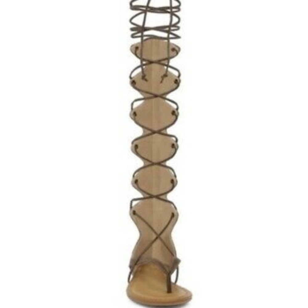 Knee High Black Gladiator Sandles size 9